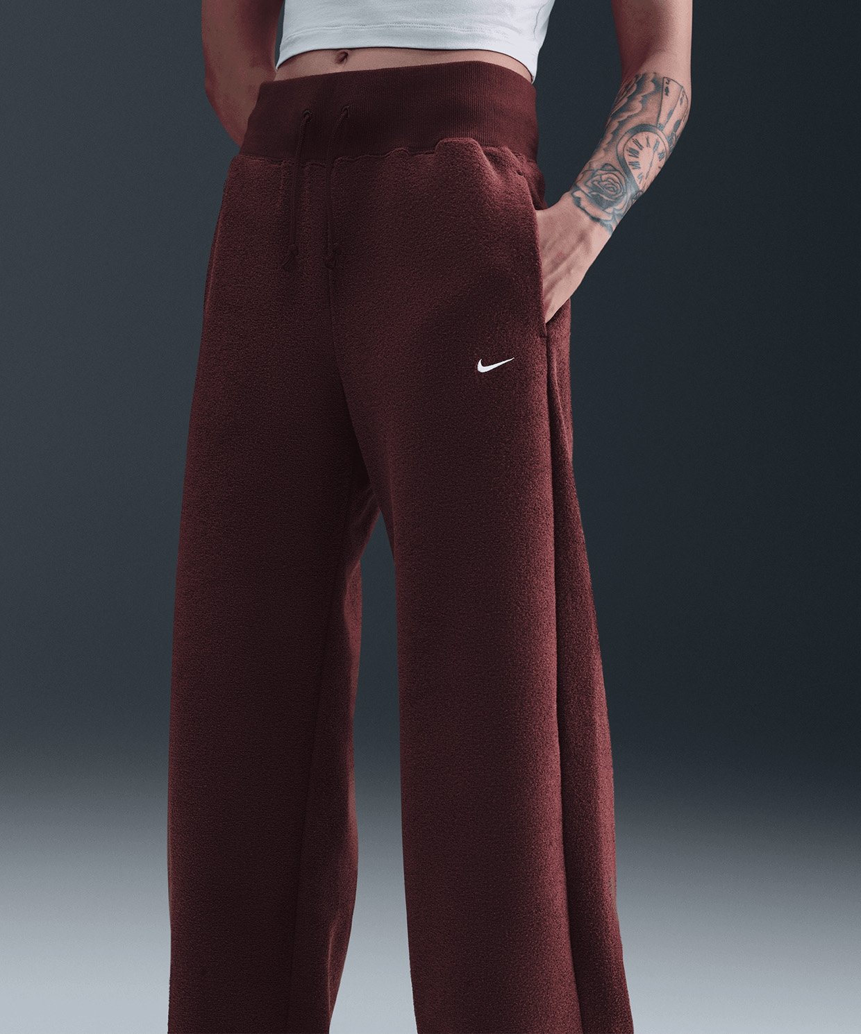 0238967_nike-sportswear-phoenix-plush-high-waisted-wide-leg-cozy-fleece-sweatpants-fn3622-652 FN3622-652 NIKE SPORTSWEAR PHOENIX - immagine 1